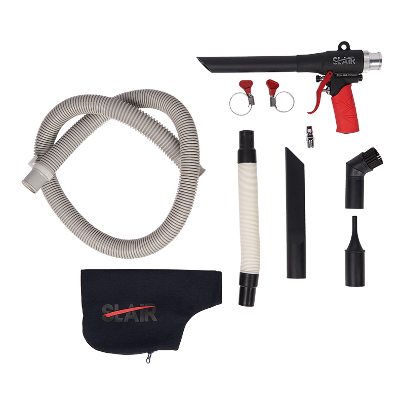  SLAIR PRIMUM TACTUM AER VACUUM/FLO GUN KIT, 2 IN 1, HOSE, BAC, GRAVIS DUTY