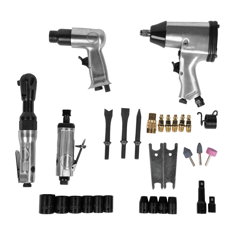  XINXING XQ-T09 34PC AER INSTRUMENTUM VAS, 1/2" AER IMPLICATIO 3/8" RATCHET, 150MM MALUM 1/4" MOLES, ACCESSORIES, BMC SET